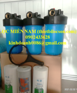 Bộ ba cốc lọc big blue 10 inch và các lõi bông nén