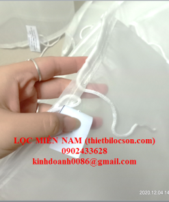 Túi size 4 lọc nước ép trái cây bằng vải NMO 150 micron kết cấu miệng dây rút