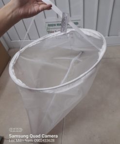 Túi lưới lọc 300um miệng inox may gia công