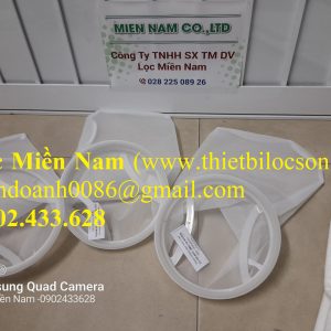 Túi lọc dạng lưới vải nylon NMO dùng trong lọc cặn bia