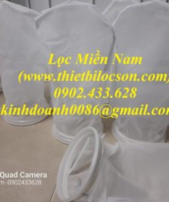 Túi lọc dạng lưới vải nylon NMO dùng trong lọc cặn bia