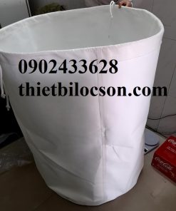 Túi lọc bụi đáy trụ tròn vải PE loại 1 micron
