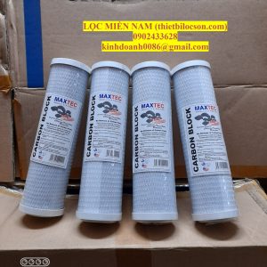 Lõi lọc bột than nén ép loại 10 inch lọc nước cho gia đình hấp thụ tạp chất