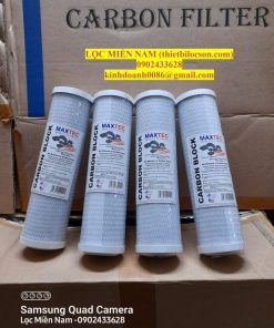 Lõi lọc bột than nén ép loại 10 inch lọc nước cho gia đình hấp thụ tạp chất