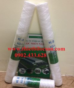 Lõi lọc sợi quấn 20 inch 5 micron trục nhựa