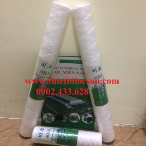 Lõi lọc sợi quấn 20 inch 5 micron trục nhựa