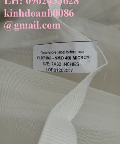 Tư vấn túi lọc NMO 400 micron, miệng túi inox đặt theo yêu cầu