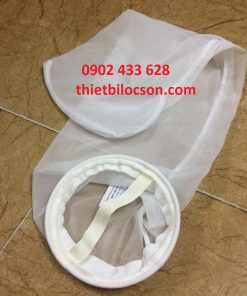 Túi lọc vải NMO size 2 100 micron vòng miệng inox