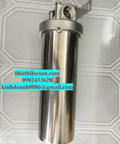 Cốc lọc inox 10inch đầu bằng thông nhau DOE