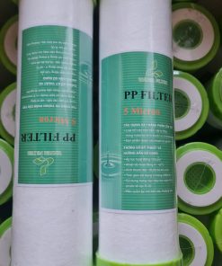 Lõi lọc PP 10 inch có nắp ở 2 đầu dùng cho máy lọc nước gia đình