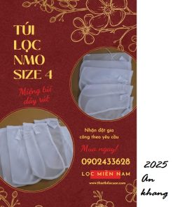 Túi vải lưới nylon lọc mật size 100x400mm