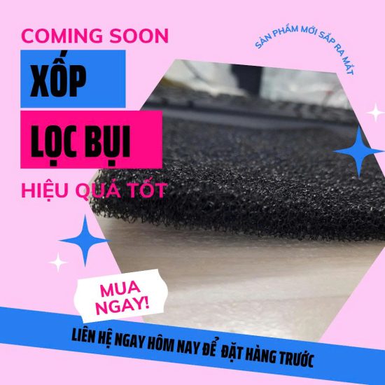 Xốp lọc bụi màu đen độ dày 10mm