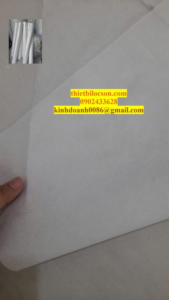 Vải không dệt dùng cho may túi lọc bụi MGPP khổ 160cm