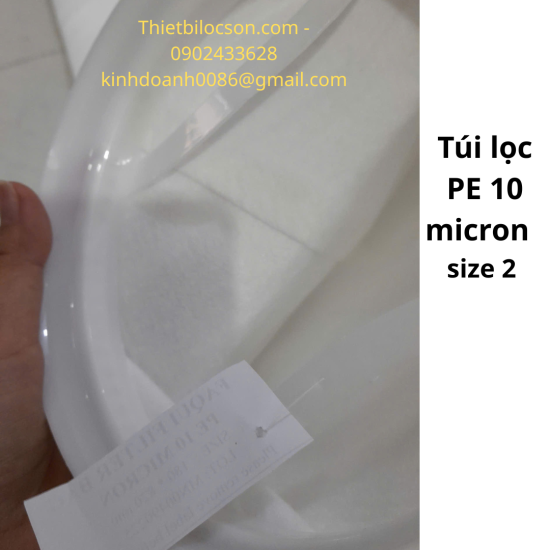 Túi lọc chất lỏng PE 10 micron size 2 