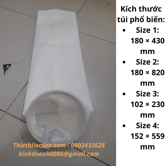 Túi lọc chất lỏng PE 10 micron size 2 