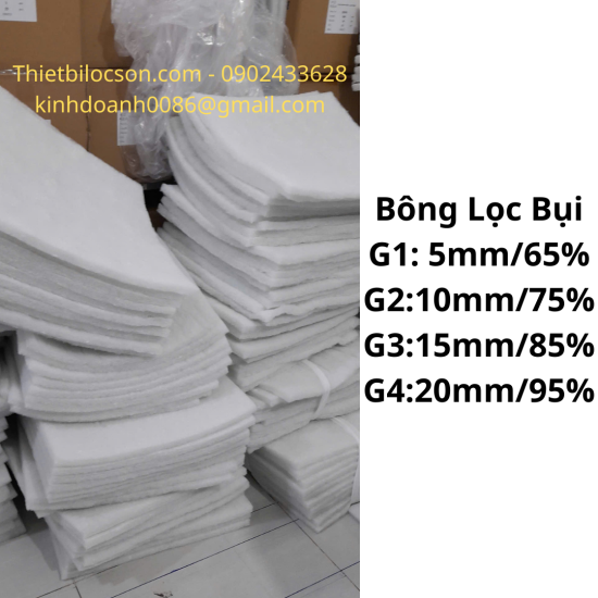 Bông Lọc Bụi G1 Dày 5mm Chuyên Dụng Cho Nhà Máy Gỗ