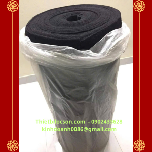 Cuộn Bông Lọc Khử Mùi Than Hoạt Tính 5mm – Khổ 0.8m x 20m – Lọc Bụi, Giảm Mùi Cho Hệ Thống Thông Gió & Hút Mùi