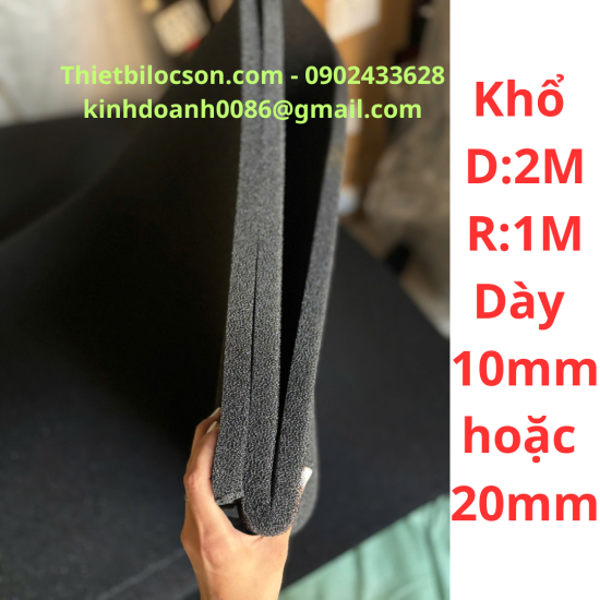 Xốp than hoạt tính 10mm lọc bụi 