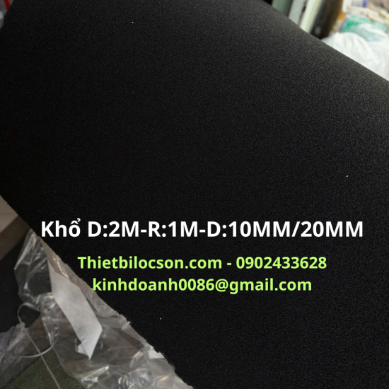 Xốp than hoạt tính 10mm lọc bụi