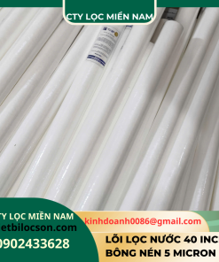 Lõi Lọc Nước PP 40 Inch Bông Ép 5 Micron – Lọc Thô Bùn Đất, Rỉ Sét