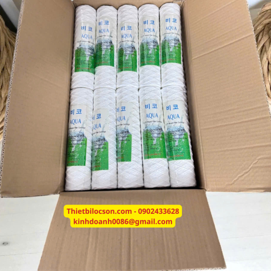 Lõi Lọc Sợi Quấn 20 Inch 5 Micron Lọc Nước Công Nghiệp
