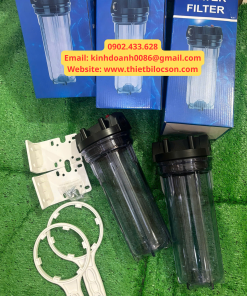 Cốc Lọc Nước 10 Inch Ren 27 Nhựa Trong Suốt Kèm Khóa Vặn & Pat Treo