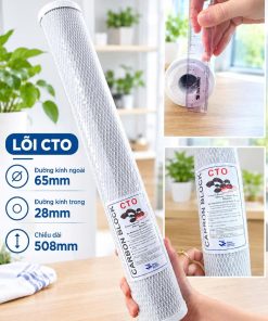 Lõi lọc GAC than hoạt tính dạng nén 20 inch