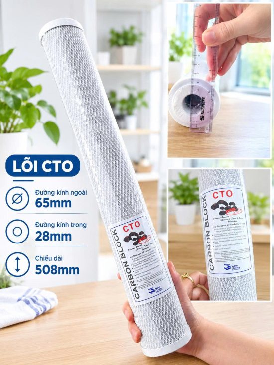 Lõi lọc GAC than hoạt tính dạng nén 20 inch